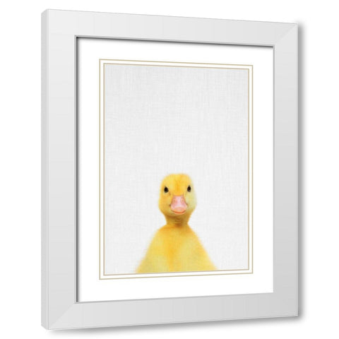 Duck White Modern Wood Framed Art Print with Double Matting by Tai Prints