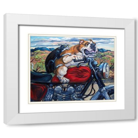 Zippity Do Da White Modern Wood Framed Art Print with Double Matting by Townsend, Connie R.