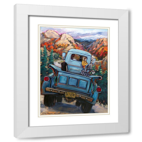 Be Here Now White Modern Wood Framed Art Print with Double Matting by Townsend, CR