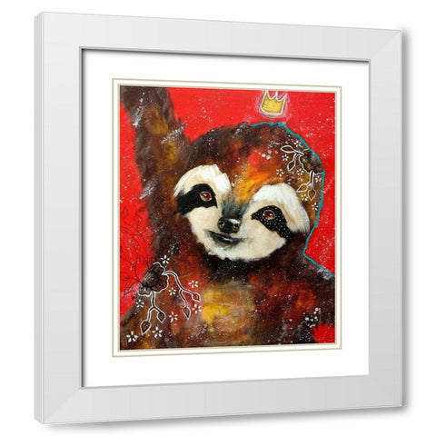 A Heart Filled with Joy White Modern Wood Framed Art Print with Double Matting by The Secret Hermit