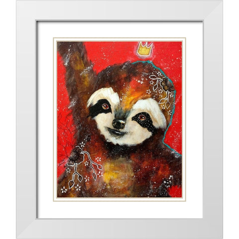 A Heart Filled with Joy White Modern Wood Framed Art Print with Double Matting by The Secret Hermit