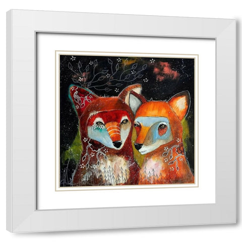 Home Is Wherever You Are White Modern Wood Framed Art Print with Double Matting by The Secret Hermit