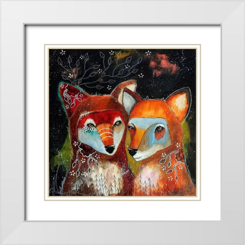 Home Is Wherever You Are White Modern Wood Framed Art Print with Double Matting by The Secret Hermit