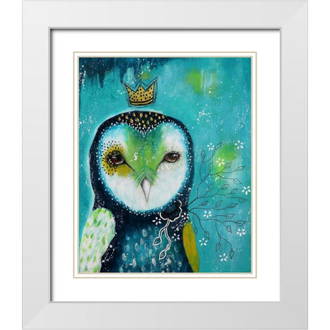I Offer You Love White Modern Wood Framed Art Print with Double Matting by The Secret Hermit