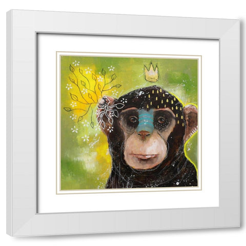 Let the Confusion Go White Modern Wood Framed Art Print with Double Matting by The Secret Hermit