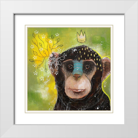 Let the Confusion Go White Modern Wood Framed Art Print with Double Matting by The Secret Hermit