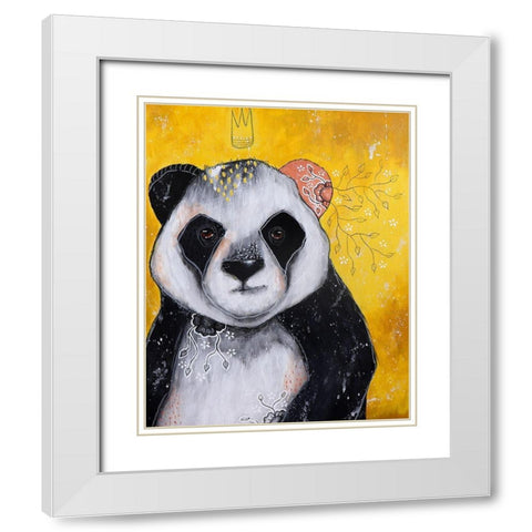 Of Fur and Friendship White Modern Wood Framed Art Print with Double Matting by The Secret Hermit