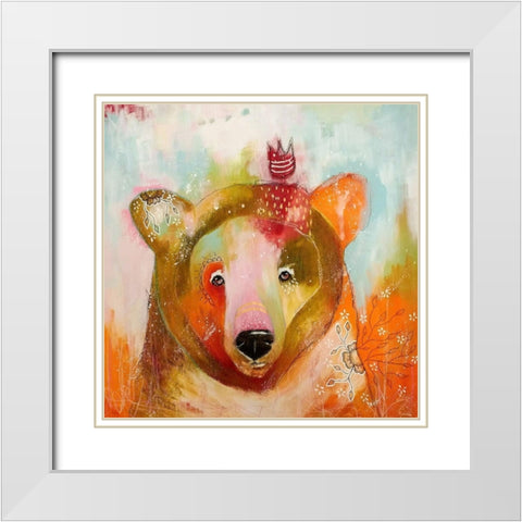 The Journey of Becoming White Modern Wood Framed Art Print with Double Matting by The Secret Hermit