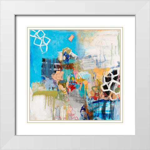 Beijing White Modern Wood Framed Art Print with Double Matting by Tover, Jeffrey