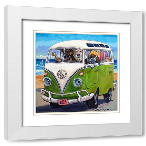 Hang Loose White Modern Wood Framed Art Print with Double Matting by Townsend, CR