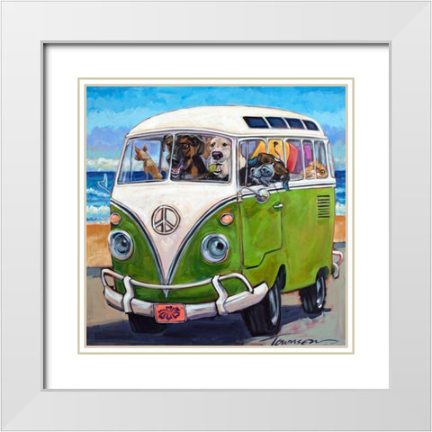 Hang Loose White Modern Wood Framed Art Print with Double Matting by Townsend, CR