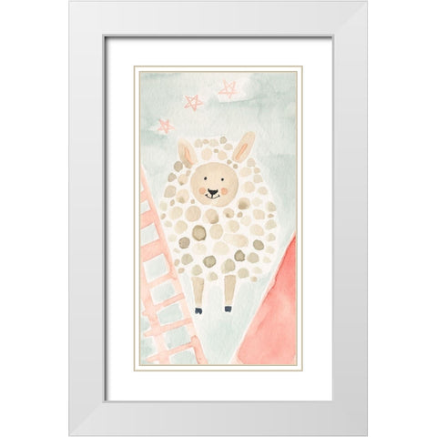 Counting Sheep No. 2 White Modern Wood Framed Art Print with Double Matting by Timbrook, Natalie