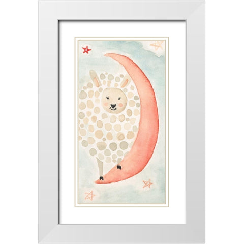 Counting Sheep No. 4 White Modern Wood Framed Art Print with Double Matting by Timbrook, Natalie