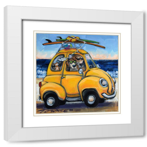 Beachy Keen White Modern Wood Framed Art Print with Double Matting by Townsend, CR