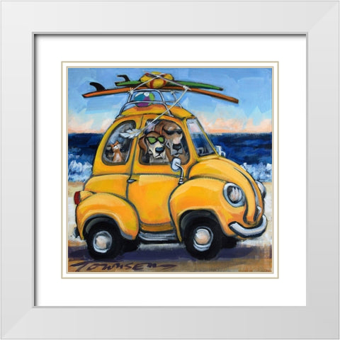 Beachy Keen White Modern Wood Framed Art Print with Double Matting by Townsend, CR