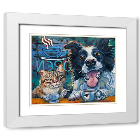 Dude Chill 2 White Modern Wood Framed Art Print with Double Matting by Townsend, CR