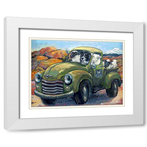EweBer White Modern Wood Framed Art Print with Double Matting by Townsend, CR