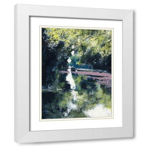 Boats That Pass in The Night White Modern Wood Framed Art Print with Double Matting by Timmerman, Lisa