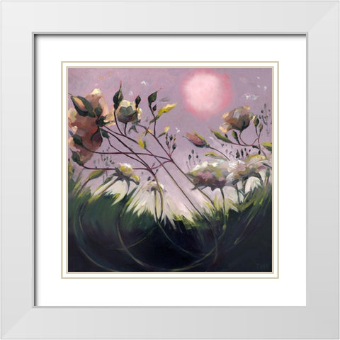 Evening Communication White Modern Wood Framed Art Print with Double Matting by Timmerman, Lisa