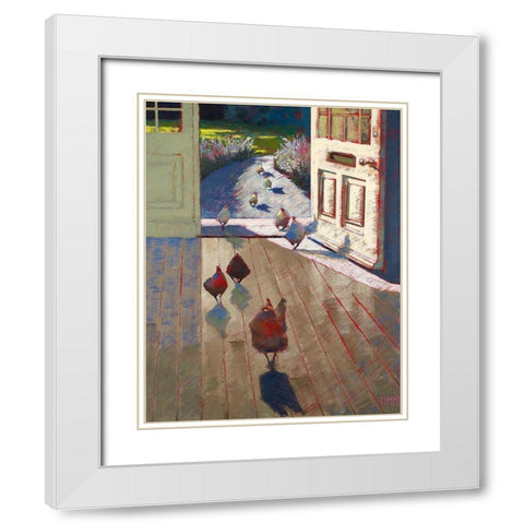 Girls Day Out White Modern Wood Framed Art Print with Double Matting by Timmerman, Lisa
