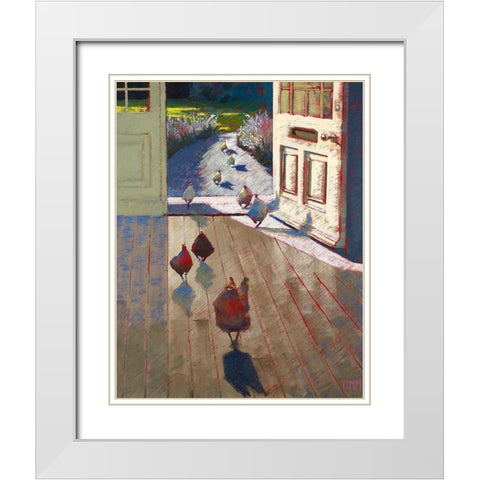 Girls Day Out White Modern Wood Framed Art Print with Double Matting by Timmerman, Lisa