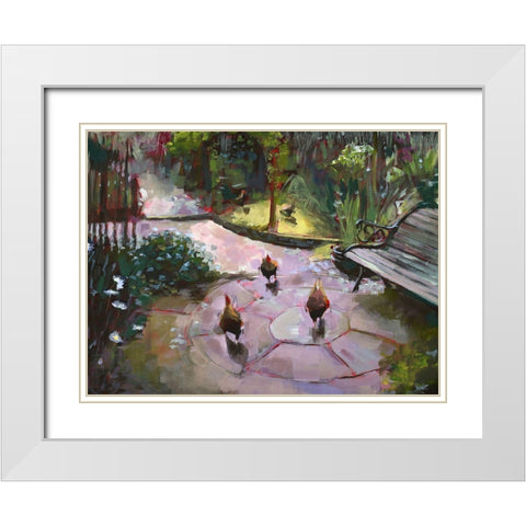 The Secret Garden White Modern Wood Framed Art Print with Double Matting by Timmerman, Lisa