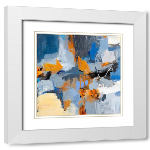 Bar Harbour White Modern Wood Framed Art Print with Double Matting by Tover, Jeffrey