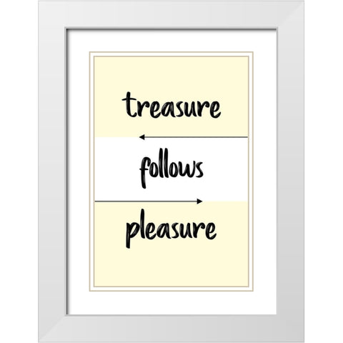 Unknown White Modern Wood Framed Art Print with Double Matting by Treasure Follows Pleasure