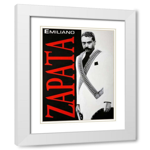 ZAPATA White Modern Wood Framed Art Print with Double Matting by Valadez, Robert