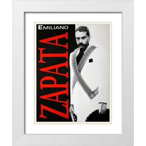 ZAPATA White Modern Wood Framed Art Print with Double Matting by Valadez, Robert