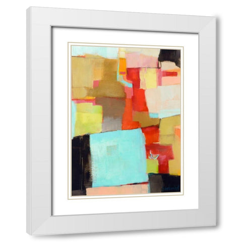 Jigsaw White Modern Wood Framed Art Print with Double Matting by Van Landuyt, Jamie