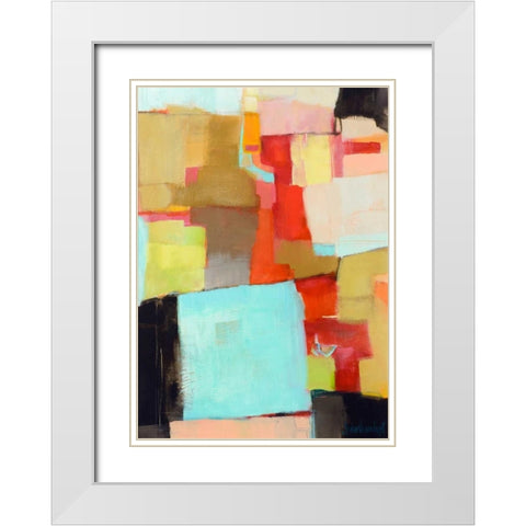 Jigsaw White Modern Wood Framed Art Print with Double Matting by Van Landuyt, Jamie
