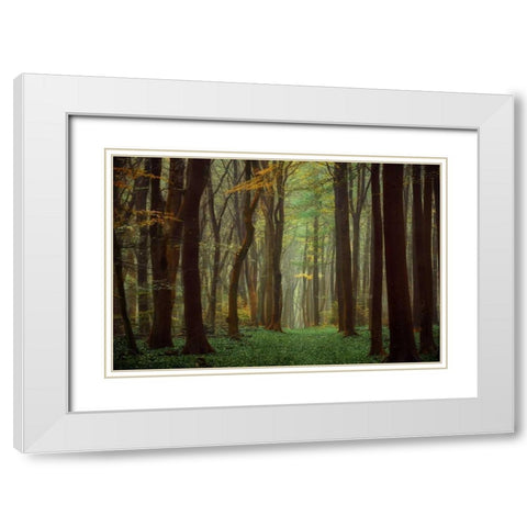 Arriving Nowhere White Modern Wood Framed Art Print with Double Matting by Van de Goor, Lars