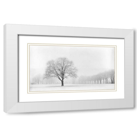 Standing Alone White Modern Wood Framed Art Print with Double Matting by Van de Goor, Lars