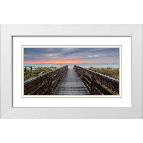 At DayÃ¢â‚¬â„¢s End White Modern Wood Framed Art Print with Double Matting by Vernon, Andrew