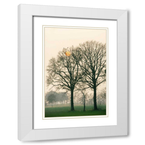 Preparing for Sunset White Modern Wood Framed Art Print with Double Matting by Van de Goor, Lars