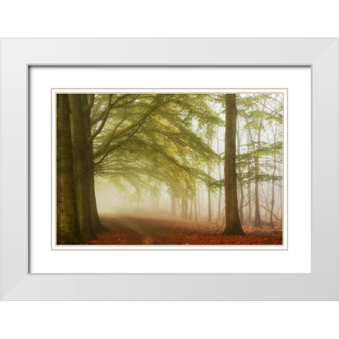 Dreamwalkers White Modern Wood Framed Art Print with Double Matting by Van de Goor, Lars