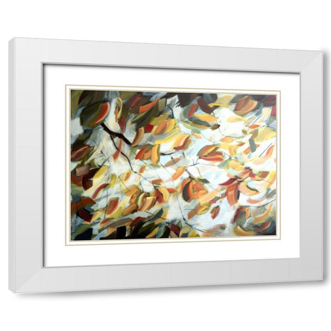 Branching Boundlessly White Modern Wood Framed Art Print with Double Matting by Van Hart, Holly