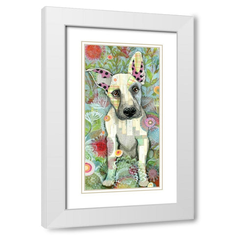 Zo Zo Girl White Modern Wood Framed Art Print with Double Matting by Verhoeven, Judy