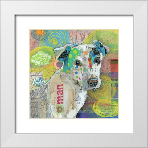 The Ham Man White Modern Wood Framed Art Print with Double Matting by Verhoeven, Judy