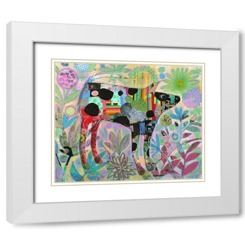 This Old Pup Has Always Been There for Me White Modern Wood Framed Art Print with Double Matting by Verhoeven, Judy