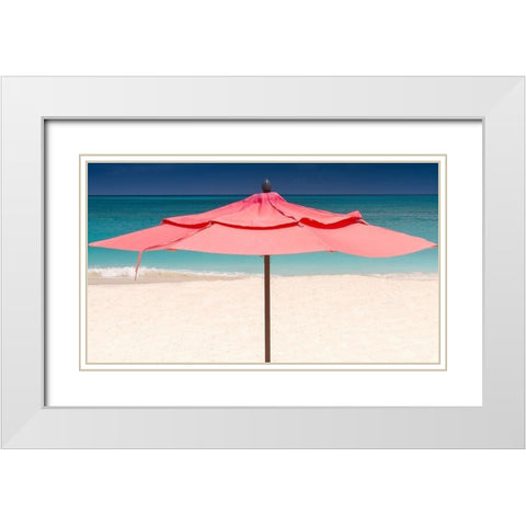 Solo Umbrella White Modern Wood Framed Art Print with Double Matting by Varona, Verne