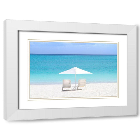 Turks and Caicos Island White Modern Wood Framed Art Print with Double Matting by Varona, Verne