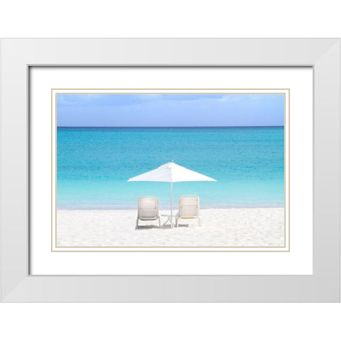 Turks and Caicos Island White Modern Wood Framed Art Print with Double Matting by Varona, Verne