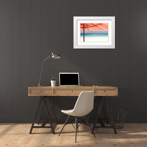 Umbrella Perspective White Modern Wood Framed Art Print with Double Matting by Varona, Verne
