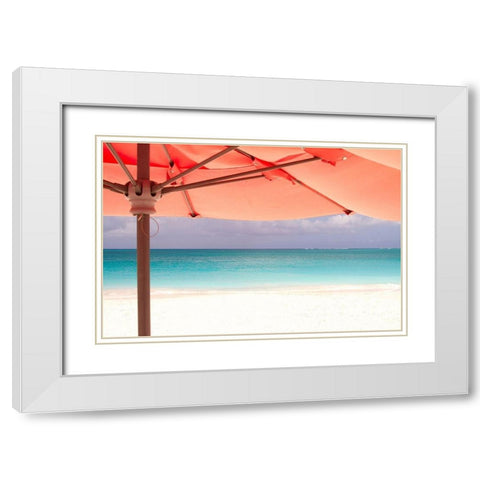 Umbrella Perspective White Modern Wood Framed Art Print with Double Matting by Varona, Verne