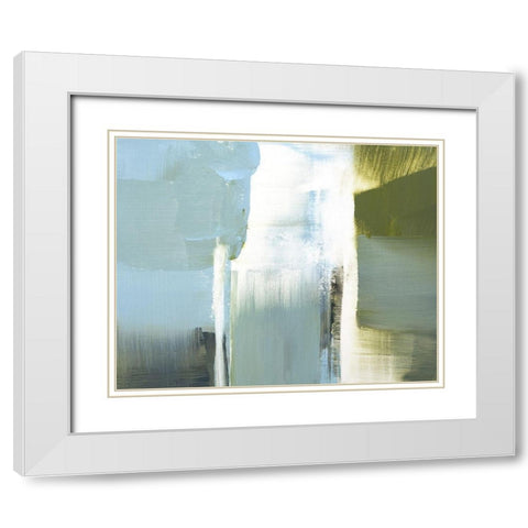Spatial Composition 13.10.2017 White Modern Wood Framed Art Print with Double Matting by Villafane, Stephane