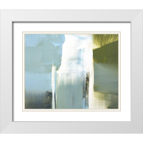 Spatial Composition 13.10.2017 White Modern Wood Framed Art Print with Double Matting by Villafane, Stephane