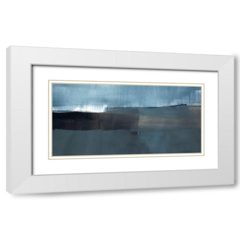 Spatial Composition 13.10.2019 White Modern Wood Framed Art Print with Double Matting by Villafane, Stephane