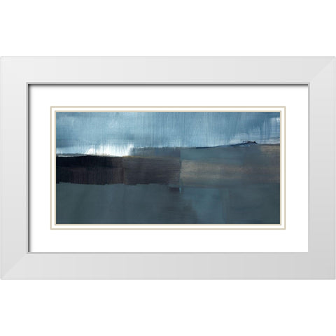 Spatial Composition 13.10.2019 White Modern Wood Framed Art Print with Double Matting by Villafane, Stephane